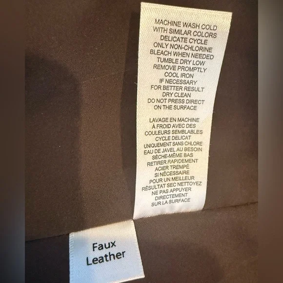 Elie Tahari V-Neck Vegan Leather Single Button Jacket, Chocolate Brown - Picture 7 of 7